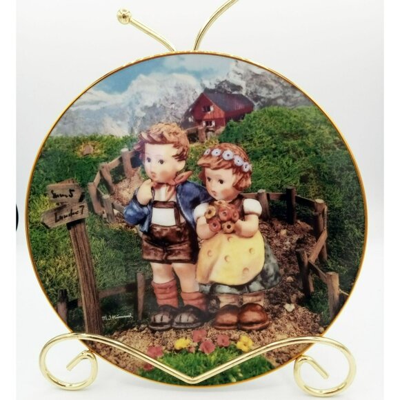 Hummel Country Crossroads Plate Limited Edition Little Companions Danbury Mint - Picture 1 of 12